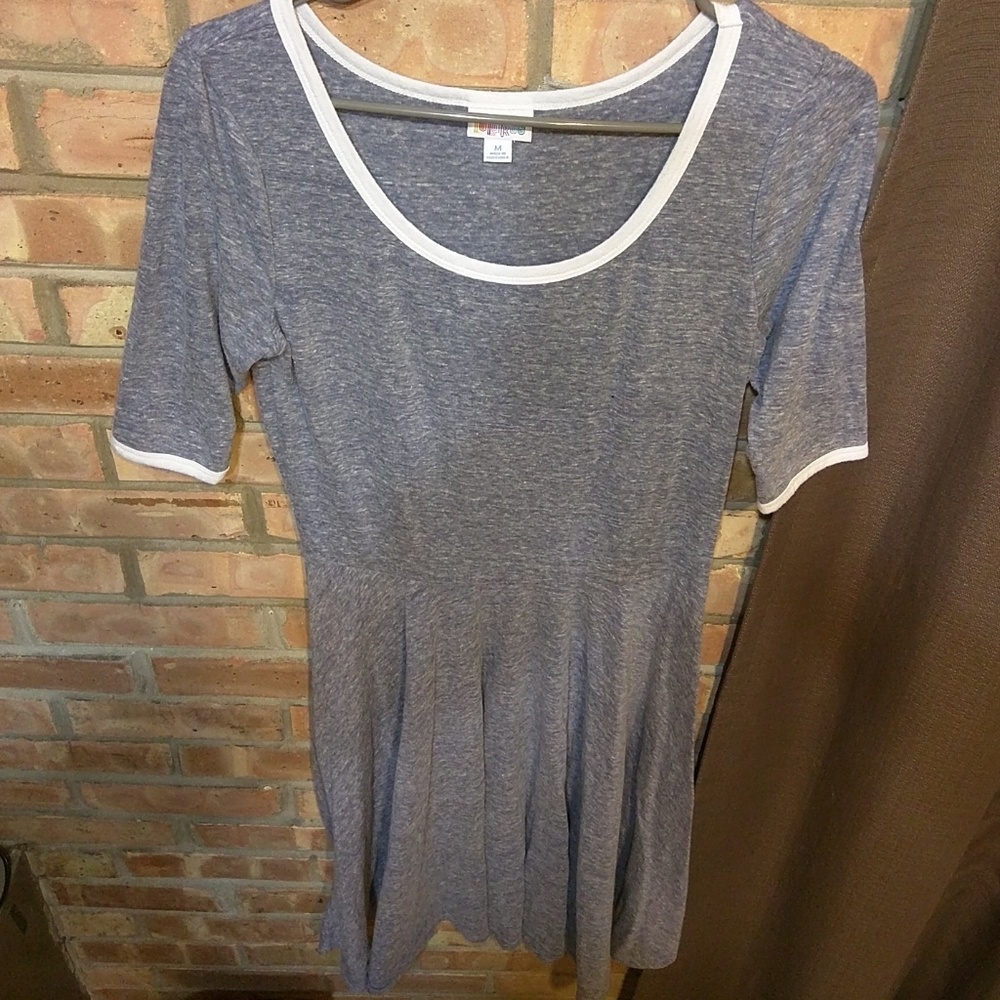 LuLaRoe jersey knit Nicole in blue heather (M)
